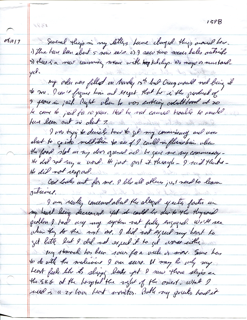 Dr John WorldPeace 2008 Prison Journal